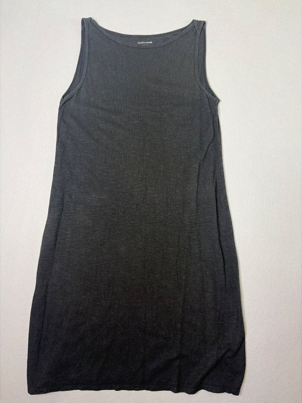 Eileen Fisher Little Black Tank Dress Size S Organic Cotton Hemp
